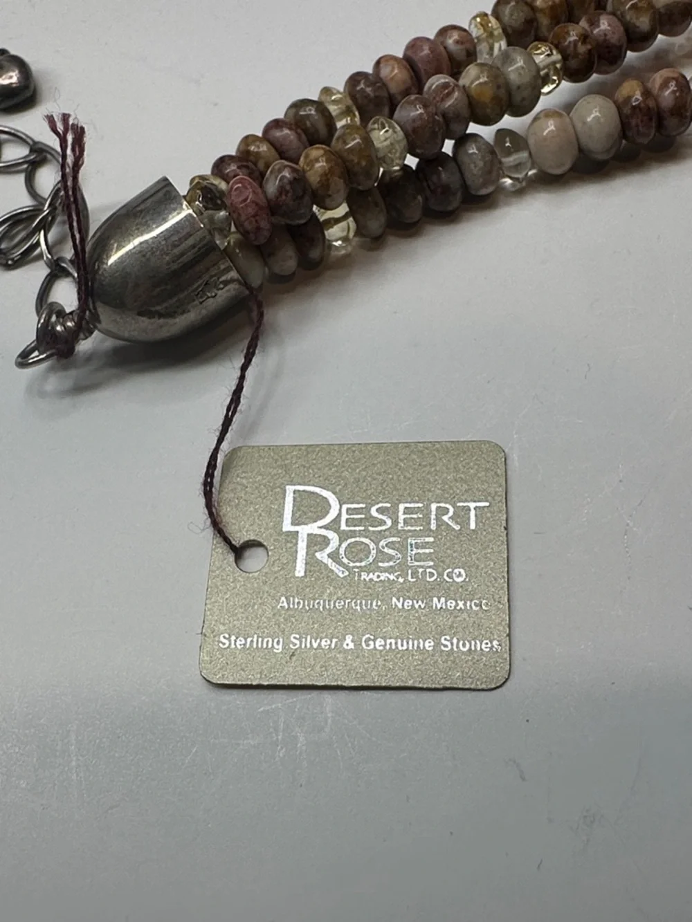 Jay King Desert Rose Trading Jasper Citrine Sterling Silver Beaded Necklace NWT - Picture 8 of 12